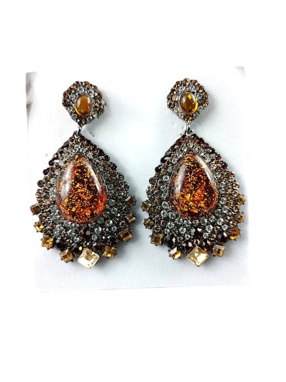 Vintage-Style Crystal Waterdrop Earrings